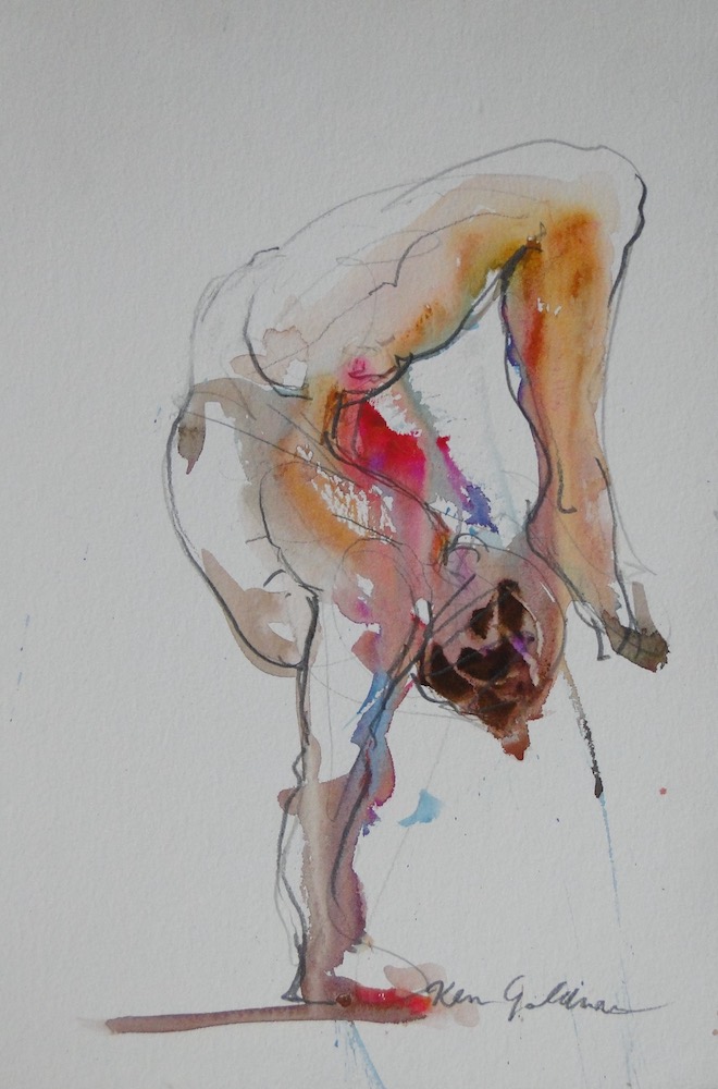 Ken Goldman_5 minute gesture_Watercolor_15x11