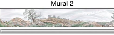 Together, all three murals measure 7ft. high x 107ft. long
